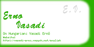 erno vasadi business card
